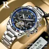 Popular Reloj Mecánico Hueco Totalmente Automático de Gama Alta para Hombre Resistente al Agua Reloj para Hombre Marca Famosa Reloj para Hombre Mecánico de Una Pieza Envío Directo