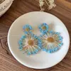Adecuado para vacaciones junto al mar, aretes de girasol, verano para mujer, temperamento exagerado, aretes de playa, aretes para fotos de viaje
