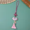 2026 Novo Modelo Brocado de Canto Artesanal Pingente de Fecho Ruyi Cordão de Nó Chinês Borla Chaveiro de Bolsa Acessório de Moda Atacado