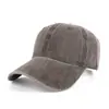 Boné de Baseball de Algodão Lavado com Bordado Transfronteiriço e Personalização de Logotipo Impresso, Boné de Baseball Vintage de Brim Europeu e Americano para Verão Atacado