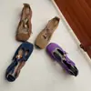 Versión de Piel de Vaca~Zapatillas de Entrenamiento Casual Retro Alemanas para Mujer 2026 Primavera y Verano Nuevo Estilo Étnico Zapatos Mary Jane Ballet para Mujer