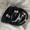 Diadema Elástica Negra para el Cabello para Mujer Estilo Coreano Sencilla Goma para el Pelo Cuerda Elástica Duradera para Cola de Caballo Tocado Flexible