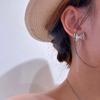 Aretes de borla de mariposa de diamantes de alta calidad de lujo ligero diseño de nicho femenino aretes japoneses y coreanos de alta gama