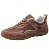 Zapatos de Mujer Gongyang 2026 Otoño Nuevos Suela Blanda Piel Genuina Boca Baja Zapatos de Salón Cómodos Ligeros con Cordones Deportivos Casuales para Mujer