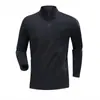 Top Esportivo Masculino para Ciclismo ao Ar Livre, Manga Longa, Meio Zíper, Gola Alta, para Treinamento de Corrida, Tamanho Grande, em Estoque, A partir de 1 Peça