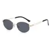 Nuevas Gafas de Sol de Gama Alta Estilo Old Money para Mujer, Gafas de Sol Metálicas Retro Marca Fk con Protección UV, Modernas