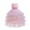 Vestido Meninas Vestido de Verão 2025 Novo Vestido Bolo Super Fada Infantil Vestido de Gaze Bufante Vestido Princesa de Verão para Menininha