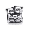 Pulsera de cuentas Panjia de acero de titanio para mujer, animal de dibujos animados, con cuentas, pulsera de joyería DIY, cuentas sueltas, exportación, explosiones, venta al por mayor