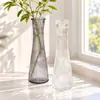 Vaso de Vidro Colorido com Listras Verticais Estilo Europeu de Luxo Leve Ins para Sala de Estar Vaso para Flores Frescas Decoração de Arranjo de Flores Ornamento