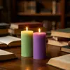 Velas Cilíndricas de Parafina Personalizadas, Estilo Nuevo, de Colores, Aromáticas, Adornos Decorativos y Recuerdos Románticos para el Día de San Valentín