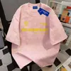 Camiseta de Verano Casual de Algodón Puro de Peso Pesado, Holgada, Adelgazante, Tie-Dye, Cuello Redondo, Manga Corta para Hombres y Mujeres, Estilo Pareja, Top Estilo Ins