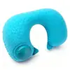 Estilo Senderismo Camping al Aire Libre Viaje Descanso Protección Cuello Almohada Inflable en Forma de U Tour en Coche Propio Portátil Guardable Presión de Terciopelo Almohada U