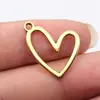 22x20mm 1.2g Multicor Popular Europeu e Americano Acessório Retrô Pingente Geométrico Coração Vazado
