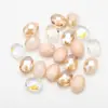Cuentas de vidrio de color galvanizado de jade de porcelana ovaladas ojo de buey de 9x12 mm transfronterizas accesorios para joyería DIY material para collares y pendientes