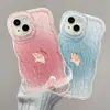 Pintura al Óleo Elefantito Adecuado para Funda de Teléfono Móvil Apple 13Promax 16 Niñas Lindas 15 Soportes Dobles 14 Silicona 11 Huawei