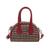 Moda Estilo Coreano Patrón de Houndstooth Bolsos de Hombro Individuales para Niñas Mini Bolsos de Mano para Bebés Oso Lindo Billetera para Niños