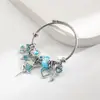 Pulsera de Acero Inoxidable Heming Jewelry Panjia Dora Aleación Lazo de Ballet Forma de Corazón Incrustaciones de Diamante Pulsera Ajustable