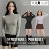 Nueva ropa de yoga de otoño e invierno para mujer, cuello semi-alto, manga larga, ligera, top de fitness elástico, muy elástico y transpirable