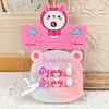 Pegatinas de uñas para niñas directo de fábrica, dibujos animados, uñas postizas para niños, 10 parches de uñas lindos para niñas