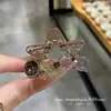 Pinza de Garra Pequeña con Diseño Hueco de Estrella de Cinco Puntas Brillante de Diamantes de Colores para Mujer, Pinza de Tiburón para la Parte Posterior de la Cabeza, Accesorio para el Cabello Estilo Girly, Pinza para el Cabello