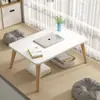 Mesa Pequena com Janela de Canto, Mesa para Sala de Estar e Quarto, Mesa Simples para Estudo, Mini Mesa Tatami, Mesa de Centro para Casa Alugada