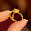 Anillo con Patrón de Dragón de Tendencia Nacional para Mujer, Estilo Étnico, Diseño Zodiacal, Nuevo Anillo Ajustable, Color Dorado, Creativo y Versátil, para el Dedo Índice
