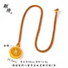 Colar Pingente Bússola Oito Tesouros Banhado a Ouro Atacado Novo Estilo Chinês Corrente de Suéter Luxo Leve Toque de Alta Qualidade Joia Versátil para Outono Inverno para Mulheres