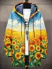 Chaqueta de algodón con capucha de manga larga, nueva para 2026, estilo europeo y americano, estampado digital 3D, ropa exterior casual de manga larga con capucha para hombre