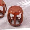 Taburete de Tambor de Madera Maciza Taburete de Mesa de Comedor Estilo Chino Antiguo Taburete Redondo para Sala de Estar Palosanto Mesa de Café Taburete Bajo Taburete para Guzheng