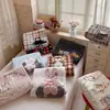 Juego de colcha bordada tipo patchwork de terciopelo de leche de grado A estilo coreano, que incluye un edredón infantil para primavera/otoño y un edredón doble, grueso y cálido para invierno