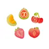 Adornos de resina transparentes y tridimensionales de cereza y fresa, pequeños accesorios para manualidades DIY, dijes creativos para zapatos, imanes para refrigerador, artículos de comida en miniatura