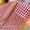 Tela de cuadros de algodón, tejido liso de hilo teñido de algodón puro, estilo fresco para camisas, ropa, faldas, tela para manualidades DIY, material de algodón