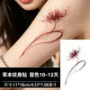 Pegatinas de Tatuajes Temporales de Diseños de Flor Fantasma Roja para Mujeres, Larga Duración e Impermeables, Adecuadas para Brazos y Piernas
