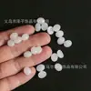 Anel Redondo Formato de Ovo de Jade Branco Superfície Imitação de Jade Branco Natural Sem Furo Patch para Superfície de Anel Joias Acessórios para Joias DIY Atacado