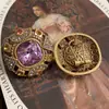 Brincos Quadrados de Diamante com Agulha de Prata Estilo Medieval Brincos Retro de Emprego Transfronteiriços Nicho Luxo Leve Brincos de Alta Qualidade Atacado