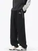 Calça de Moletom Pesada Desconstruída Estilo Americano Color-Blocking Masculina Marca Tendência Outono e Inverno Nova Reta Solta Esportiva Casual Longa