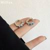 Pendientes dulces y geniales de personalidad nicho con diseño de grava, moda de alto sentido, hebilla azul para la oreja, pendientes de moda 2024 7612