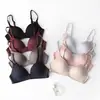 Ropa interior fina sin costuras estilo japonés para mujer, sujetador fino de copa triangular brillante sin aros, para pechos grandes de estudiantes de primaria