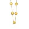Collar con Colgante de Flor de Cinco Pétalos de Lujo Modelo 2025 para Mujer, Set Floral Versátil, Moda de Alta Gama Estilo Nuevo, No se Desvanece
