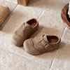 Zapatos de piel para niña estilo coreano con suelas blandas, con un diseño de inspiración británica, la colección primavera/otoño 2026, estilo Mary Jane, zapatos planos retro