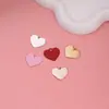 Colgante de aleación sin letras en forma de corazón brillante casual para llavero hecho a mano DIY, colgante de joyería