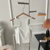 Camisola de Alça Invisível para Mulheres, Colete Fino de Verão, Camiseta Básica sem Mangas, Top Curto Sexy que Cobre o Corpo para Usar por Cima