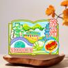 Adesivos para geladeira Suzhou Guochao Presente de madeira requintado Adesivos de decoração com sucção magnética Lembranças de turismo de Jiangsu Adesivos para geladeira de madeira
