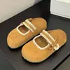 Estilo Novo da Primavera de 2026 Sapatos Casuais Slip-On que Aumentam a Altura Sapatos Birkenstock Populares de Sola Grossa Mules Fechados para Mulheres