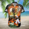 LAZADA Calabaza Fantasma Calavera de Halloween Impresión Digital 3D Camisa de Manga Corta para Hombre
