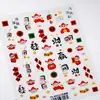 Pegatinas para Uñas Tensor Sweet Elementos de Año Nuevo M1318 Gato Lindo Festivo Petardo Bendición Pegatinas para Uñas