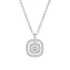 Collar de plata de ley S925 con pequeño circonita cúbica brillante para mujer, cadena de clavícula de lujo ligero de nicho, accesorio para el cuello de alta gama