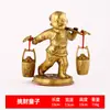 Figura de Niño Atractor de Riqueza de Latón, Decoración del Hogar de Buena Fortuna, Adorno de Interior, Decoración de Bronce para Sala de Estar