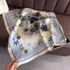 Bufanda de seda de espiga y paisley para viajar, pañuelo cuadrado de bloques de color, pañuelo cuadrado artístico retro, pañuelo decorativo para el cuello, transpirable y moderno
