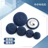 Botones cubiertos de tela azul mezclilla para jeans, chaquetas de mezclilla, faldas de mezclilla, camisas, blusas y suéteres, botones redondos, botones pequeños
